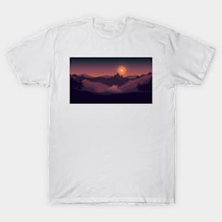 Sunset in wild mountains T-Shirt